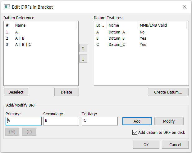 GD&T Edit DRFs dialog Complete