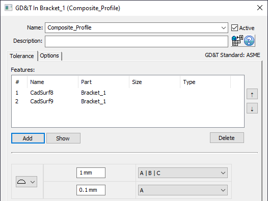 Composite Profile Multifeature