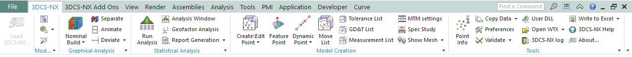 NX_3DCS Tab