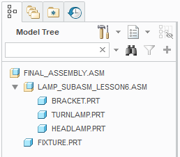 Creo 7401 Final Assembly Model Tree