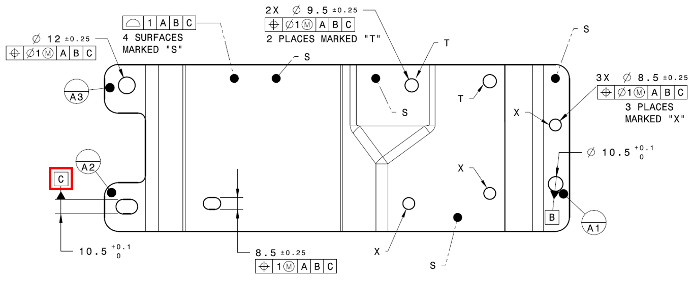 7601 Bracket Drawing Datum C - NoPre