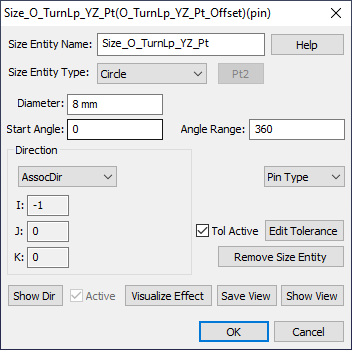 L9 MC Size Tolerance Dialog O TurnLp YZ Pt Complete