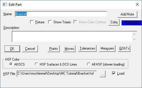 Bracket Edit Part Dialog - MC