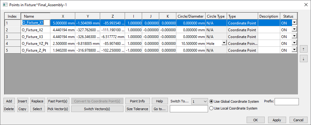 L10 SW Points Dialog Unnamed