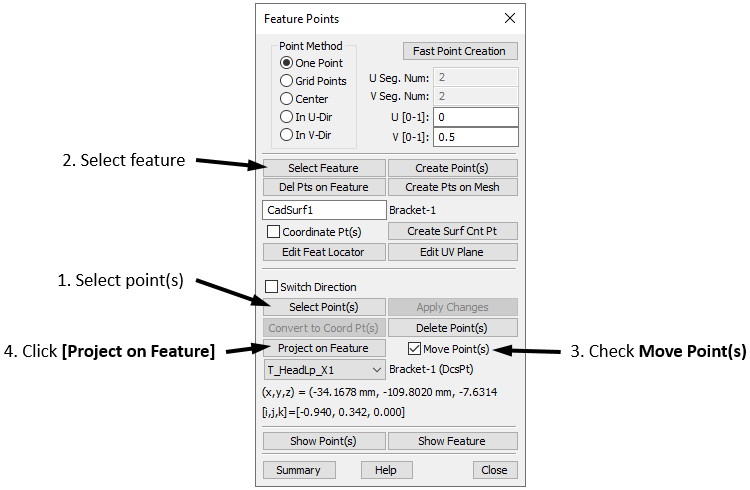 L3 MC Project Points Steps