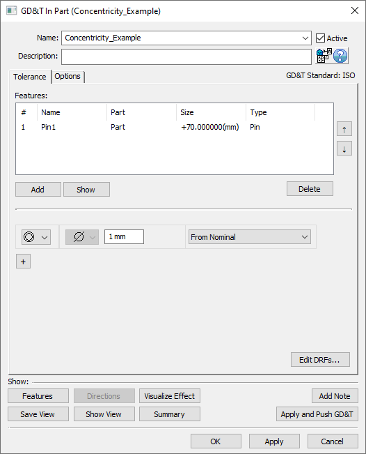 GD&T Concentricity Dialog Features