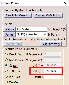 L3 V5 Feature Points dialog Center