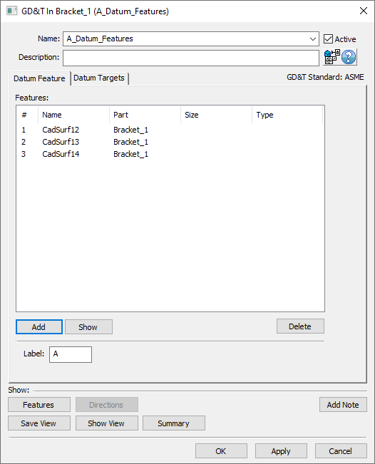 L5 MC GD&T Bracket Datum A Complete