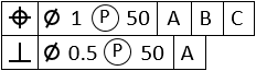 GD&T Perpendicularity Projected Zone Callout