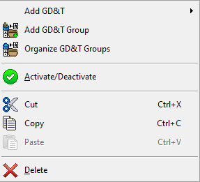 Right-Click GD&T node