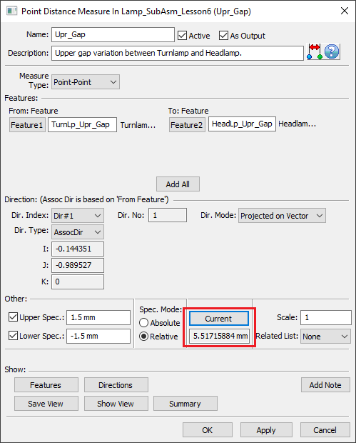 L7 SW Upr_Gap Dialog Current Button