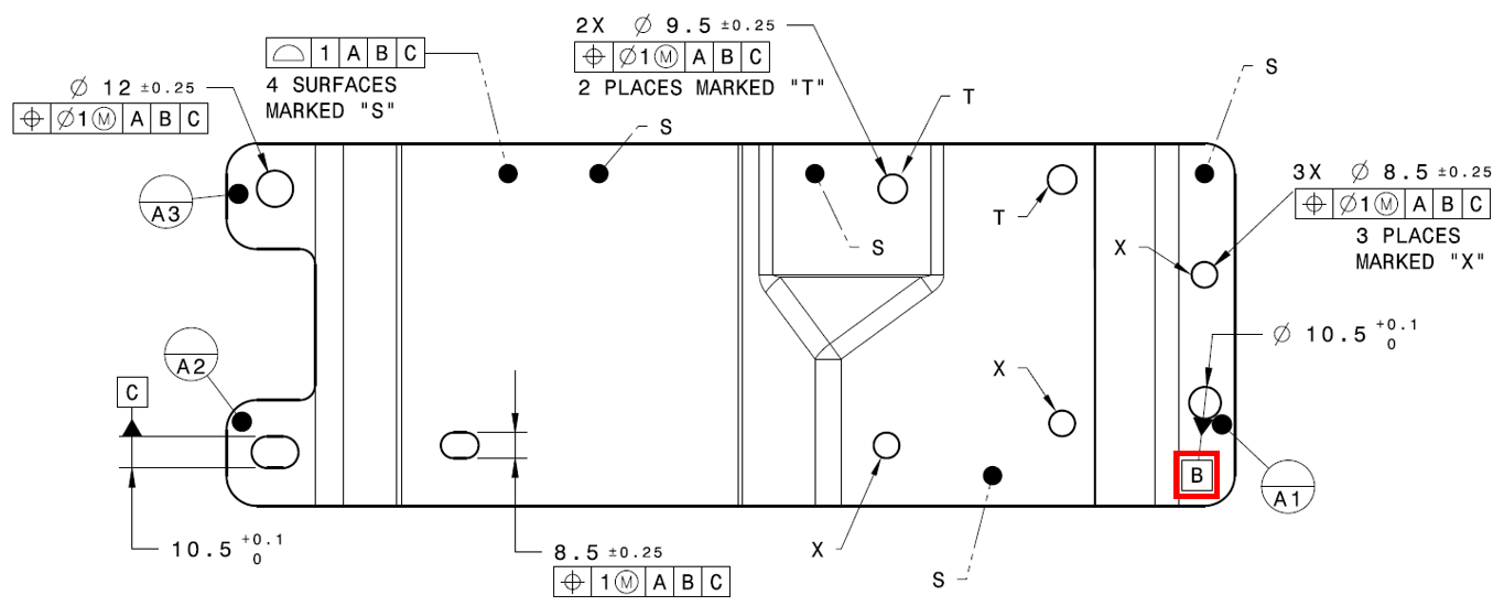 7601 Bracket Drawing Datum B - NoPre