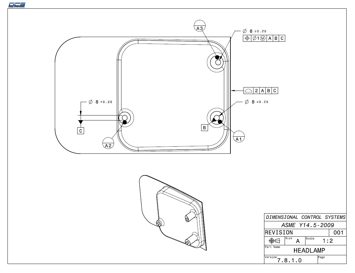 Headlamp Drawing - 7810