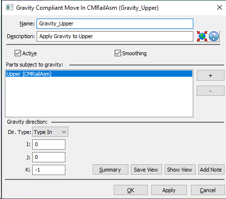 MC-NX-Creo-SW_Gravity Dialog