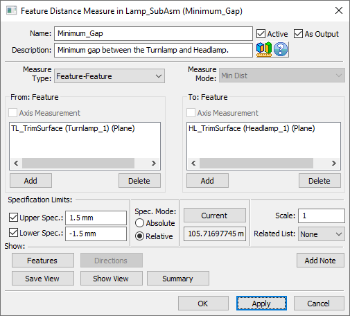 L6 V5 Feat Distance Measure Dialog Empty