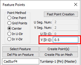 L3 MC Feature Points dialog Center