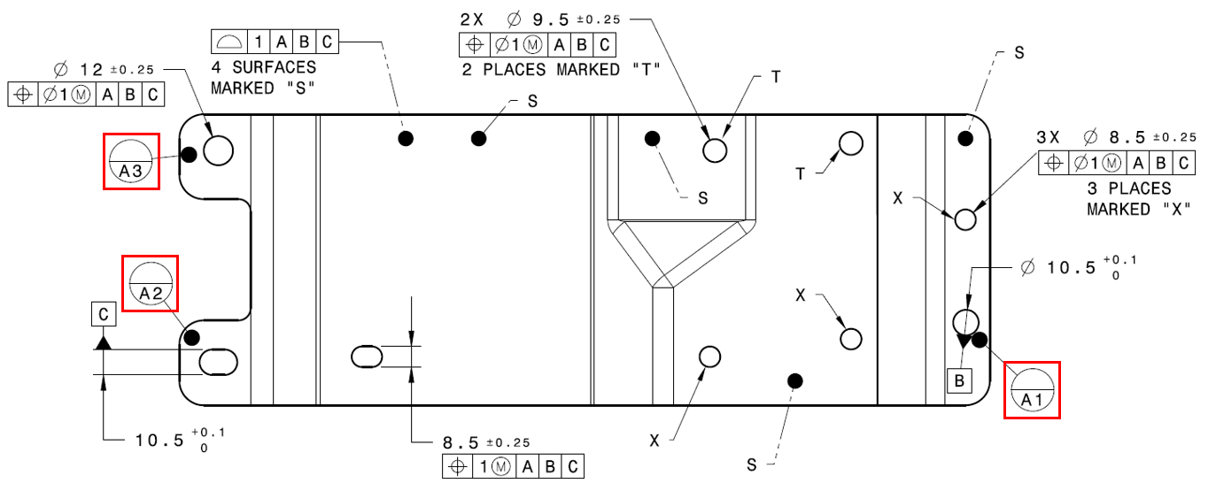 7601 Bracket Drawing A Targets - NoPre