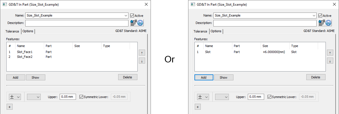 GD&T Size Slot Features