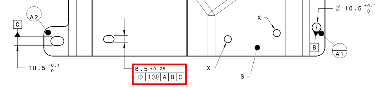 7601 Bracket Drawing Slot Size and Pos - NoPre