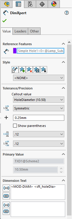 SW Size Tolerance 1