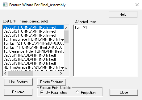 NX Feature Wizard Dialog