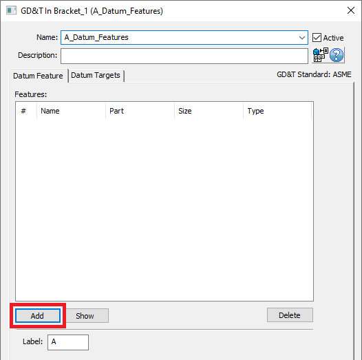 L5 GD&T Bracket Datum Dialog Add