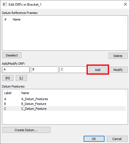 L5 GD&T Add DRF Button