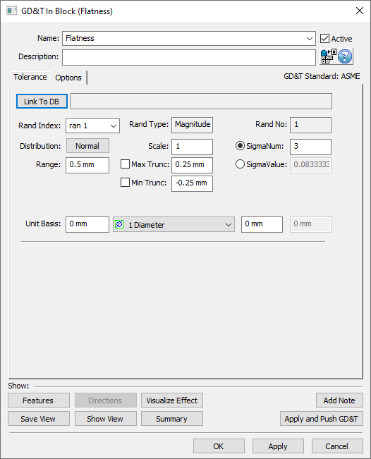 Unit Basis Options Tab