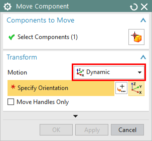 NX_Move_Component Dialog