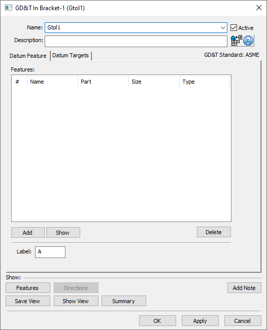 L5 MC GD&T Bracket Datum Dialog Empty